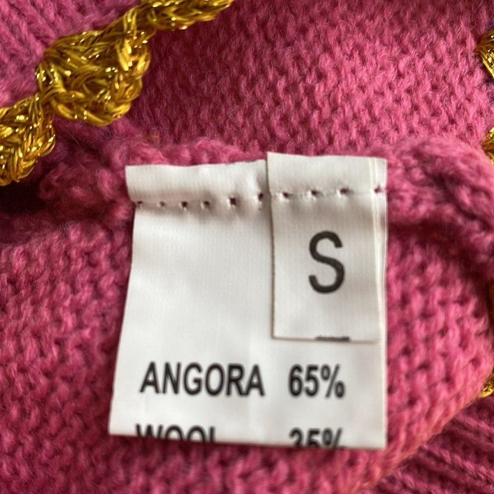 ! Dog Vipoochy Sweaters size S pink with crown mix wool with angora ligh… - Picture 4 of 9